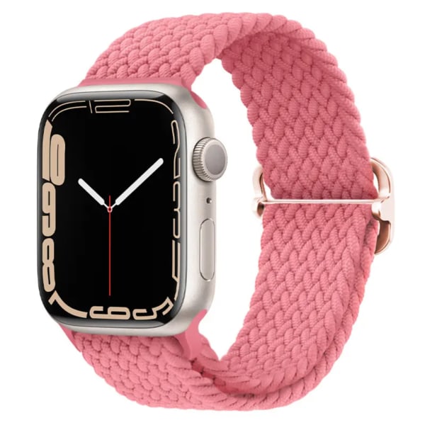 Elastiskt Vävd Armband till Apple Watch 42mm/44mm/45mm/49mm - Svart Starlight Svart Mixad