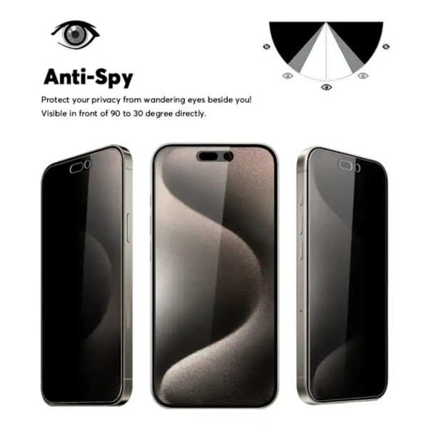 3-Pack iPhone 12 Mini - Skärmskydd Privacy i Härdat Glas