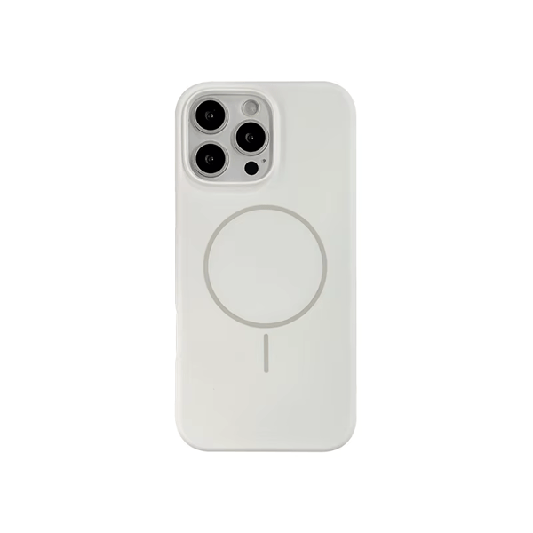 iPhone 16 PLUS Kuori Silikoni Magsafe - Valkoinen valkoinen