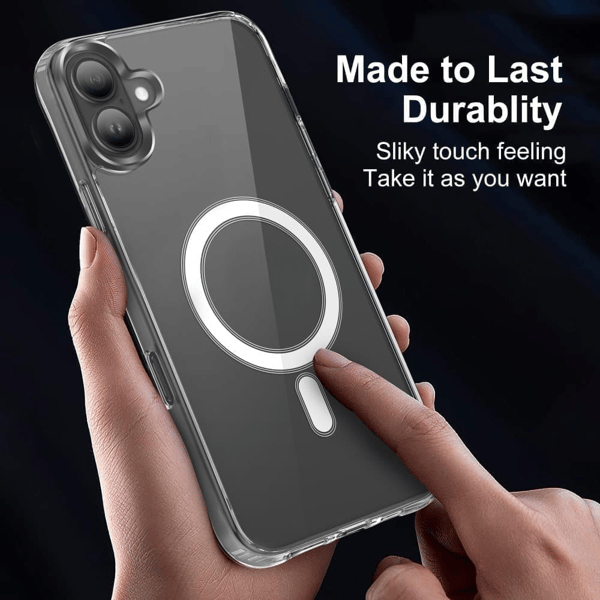 iPhone 16 Cover Magnetisk Stødsikker Beskyttelse - Transparent