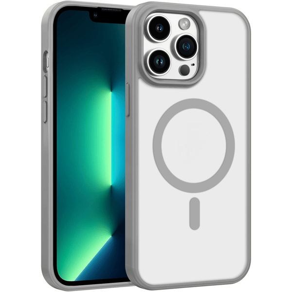 iPhone 14 Pro Max Skal Magnetiskt Color Clear - Grå Grå