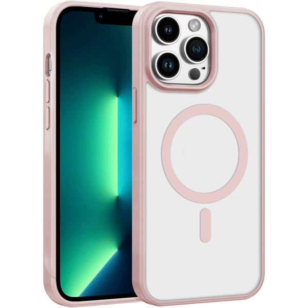 iPhone 15 PRO Cover Magnetisk Farve Klar - Rosa
