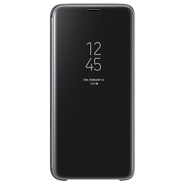 Samsung Galaxy S9 PLUS Eksklusivt Etui - Flip Cover - Clear View - SVART sort