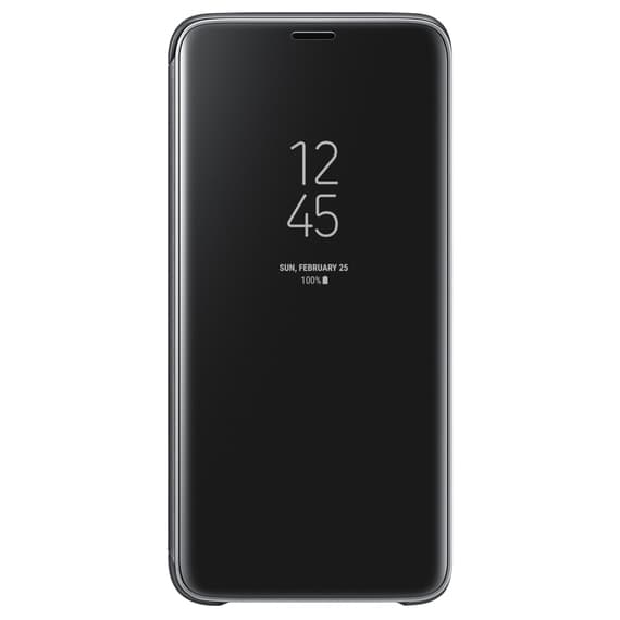 Samsung S9 PLUS + Eksklusivt Etui - Flip Cover - Clear View - BLÅ blå