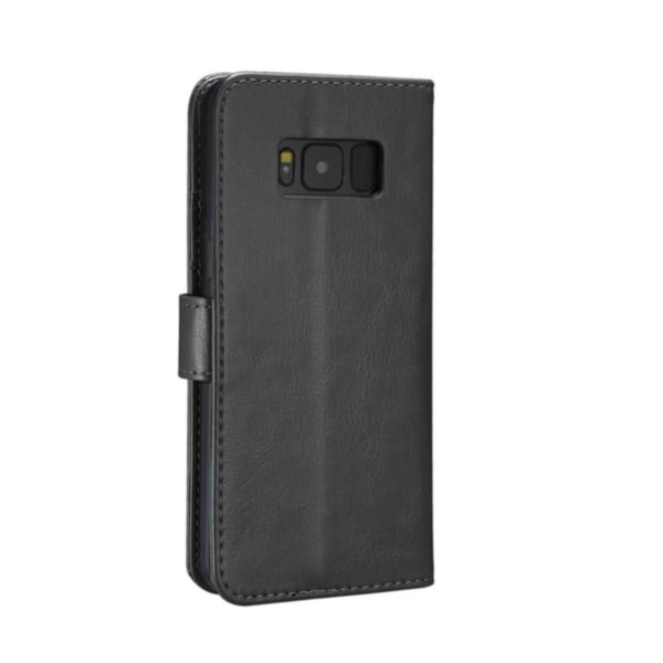 Samsung S8 Plånboksfodral / Mobilfodral i Läder - 3 Kortfack - SVART svart