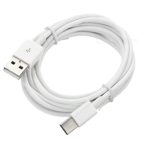 Oplader til Samsung S9 - USB C - 1 METER - HVID hvid