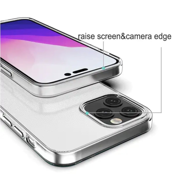 iPhone 15 Skal - Genomskinligt Skyddande & Extra Stöttåligt