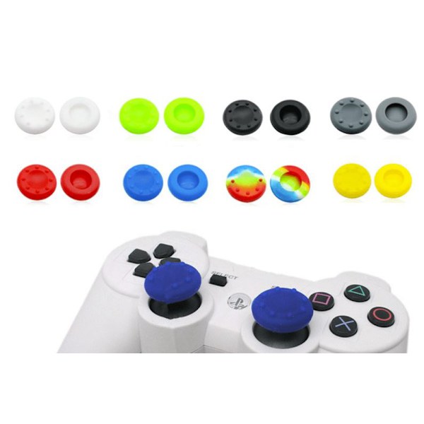 Peukalonkahva - Liipaisimet - Silicone Protection PS4 & Xbox 360 - 3 PACK (6 kpl) Blå