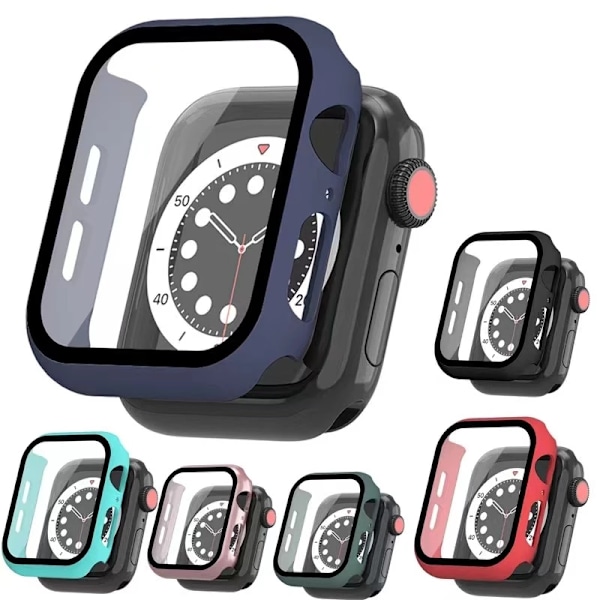 Støddæmpende Skal + Hærdet Glas - 2i1 til Apple Watch 49mm - Sort sort