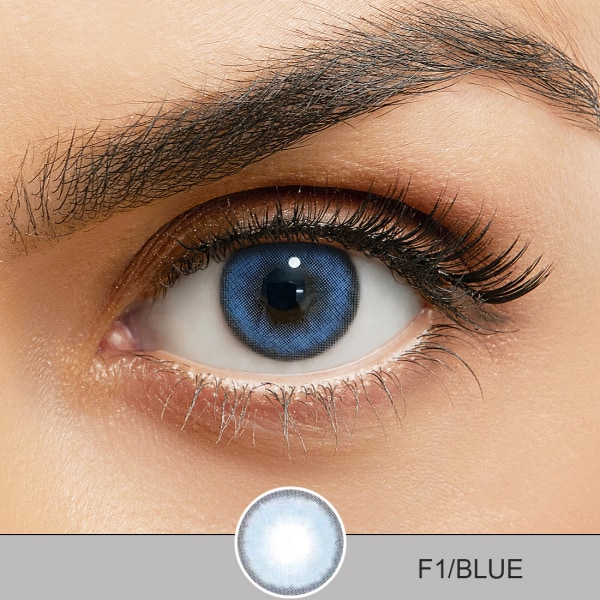 Farvede linser - Foggy 2 Series - 12 måneder - Blå Blue