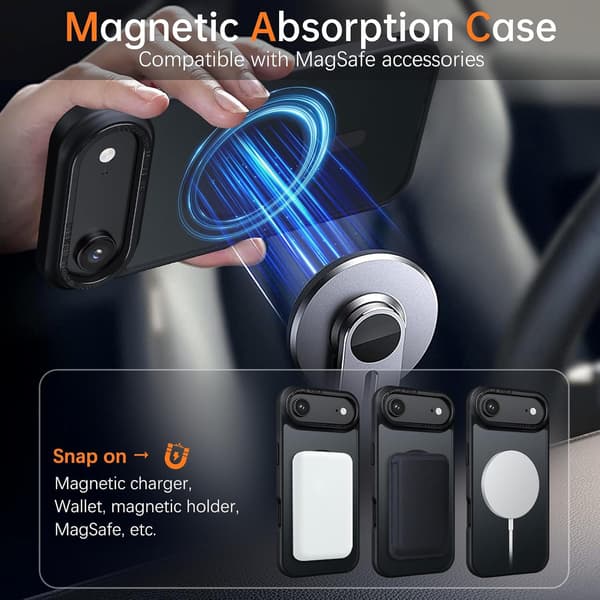 iPhone Air Cover - Magsafe Frosted Cover – Grå grå