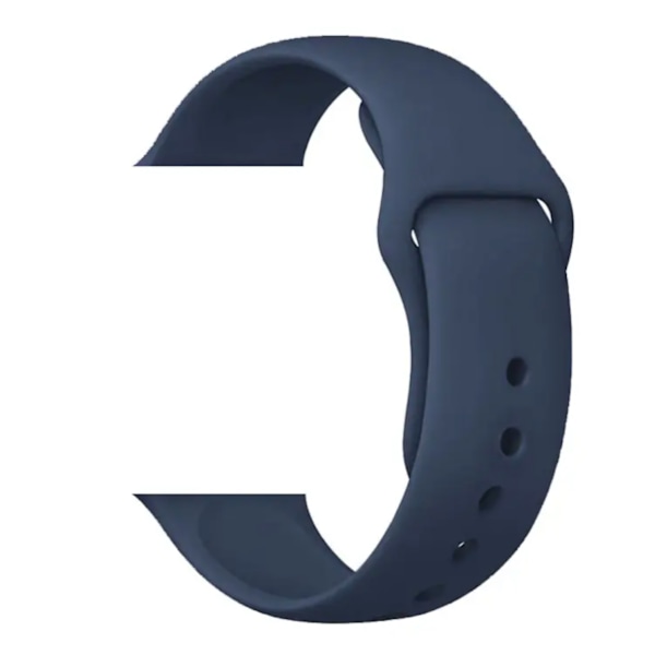 Silikonarmband Slät & Bekväm passform - Till Apple Watch 42mm/44mm/45mm/46mm/49mm – Svart svart