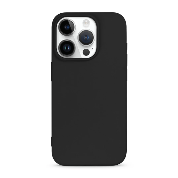 iPhone 14 Cover – Silikonecover, Slidstærkt Mat & Stødabsorberende - SORT sort