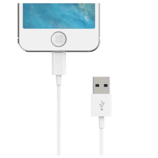 Oplader til iPhone X - 1 METER - Høj kvalitet - HVID