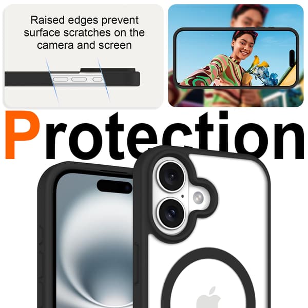 iPhone 17 Skal Color Clear MagSafe - Svart