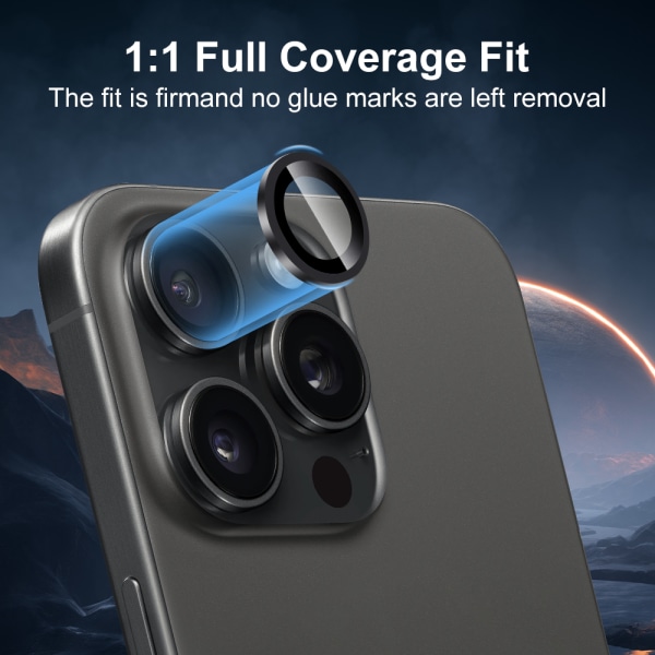 iPhone 11 PRO / 11 PRO MAX Linsebeskyttelse - Kamerabeskyttelse i Hærdet Glas - Beskyt dit kamera