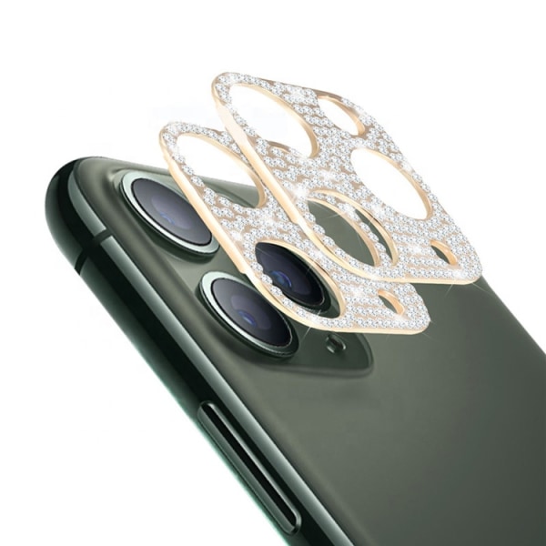 Diamant Kamera till IPhone 11 - METALL - SVART/GULD/ SILVER / ROSE silver