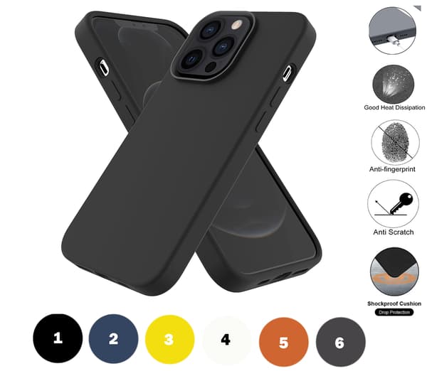 iPhone 13 PRO Cover Silikone Cover - Mørkegrå grå