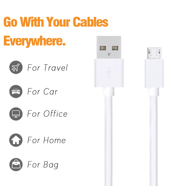 Ladekabel Micro USB |3M| Samsung/HTC/LG/Nexus/Nokia | V8 - HVID hvid