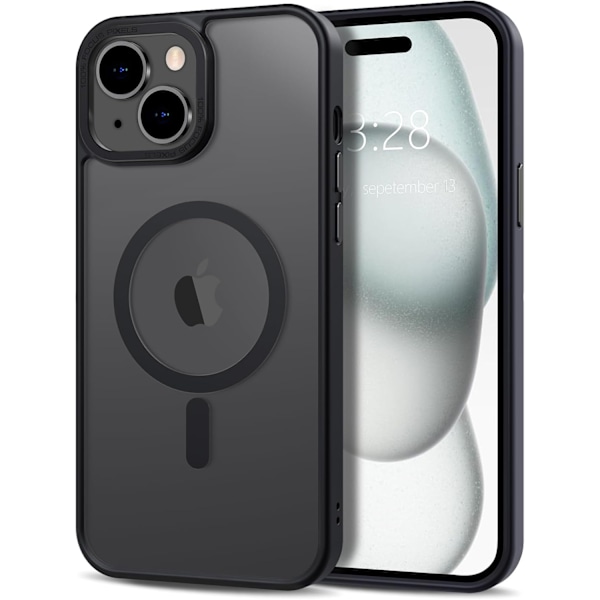 iPhone 12 / iPhone 12 Pro Cover - Magsafe Frosted Cover – Sort sort