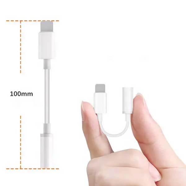Lightning til 3,5 mm adapter - Passer til alle iPhone-modeller