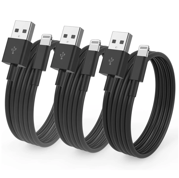 iPhone Oplader - Lade & Synk Kabel - 2 METER - SORT