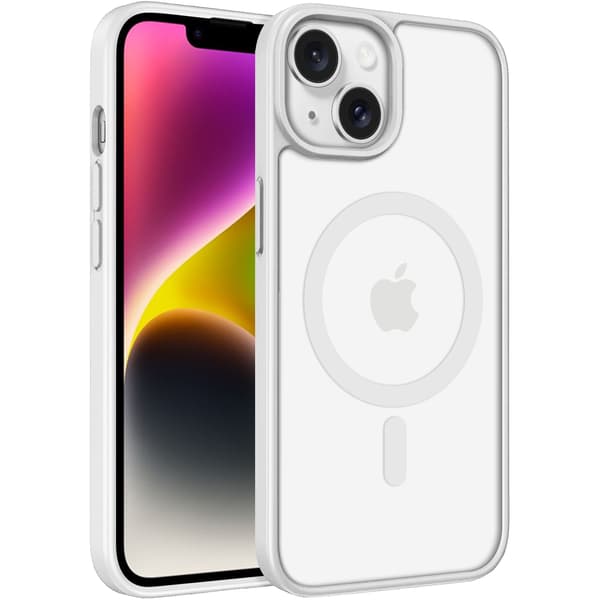 iPhone 14 Cover MagSafe Clear Color - Hvid