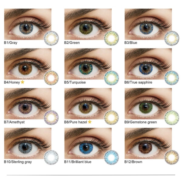 Värilliset piilolinssit – ColorBlends Series – 12 kuukautta – Brown Brown