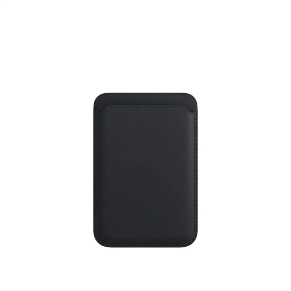 Magneettinen lompakko / korttikotelo nahkaa - kestävä - MAGSAFE - Sopii iPhone 12:lle jne. MUSTA