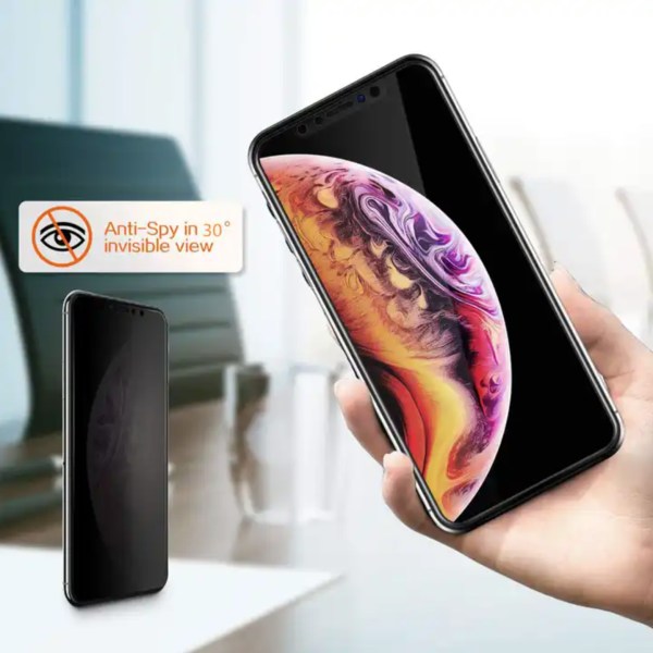 iPhone 11 Pro / iPhone X / iPhone XS - Skærmbeskytter Privacy i Hærdet Glas