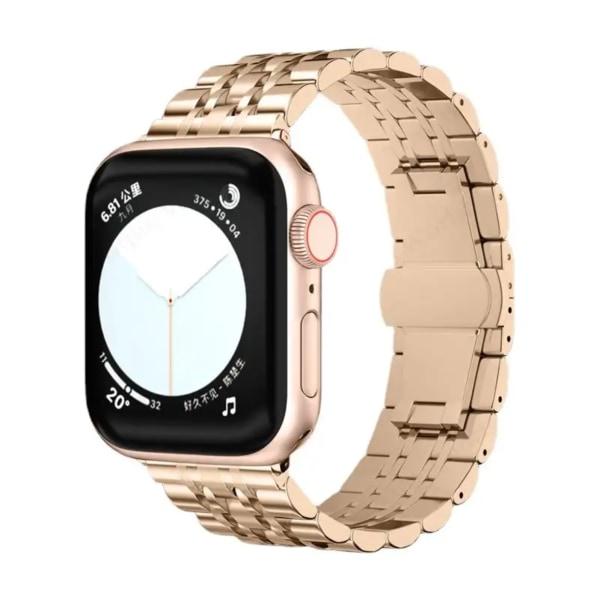Elegant metalarmbånd i rustfrit stål med stribe – til Apple Watch 38mm/40mm/41mm - Sølv Silver