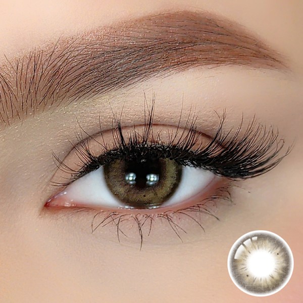 Värilliset piilolinssit – Pixie-sarja – 12 kuukautta – Walnut Brown
