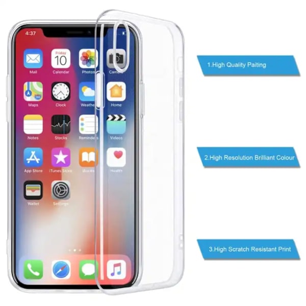2-Pack iPhone Xs Max Skal - Transparent / TPU i silikon