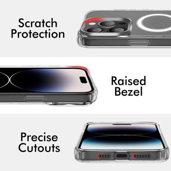 iPhone 15 PLUS Skal Transparent Magnetiskt - Heltäckande stöttåligt skydd (iPhone 15 Plus)