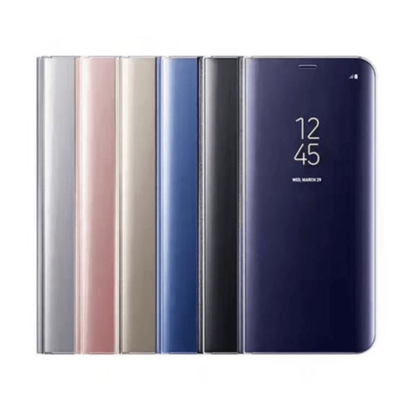 Samsung Galaxy S10 PLUS Eksklusivt Etui Flip Cover - Clear View - 6 Farver - SØLV sølv