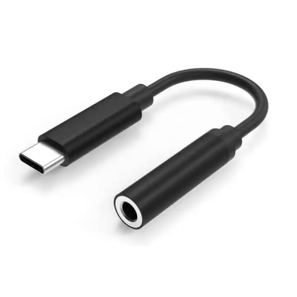USB-C til 3,5 mm adapter - Passer til alle Samsung modeller (S21, S22, S23, S24 osv.) SORT