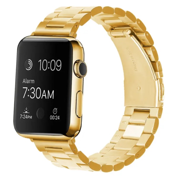 Apple Watch i lyxig Metallarmband i rostfritt stål - Stainless - Elegant & Hållbart - Till 38 mm / 40 mm / 41 mm Svart