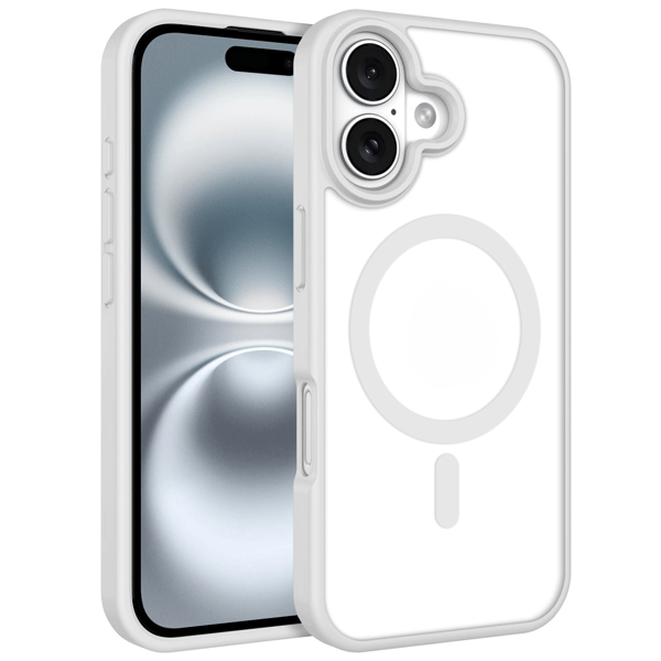 iPhone 16 Cover Magnetisk Farve Klar - Hvid