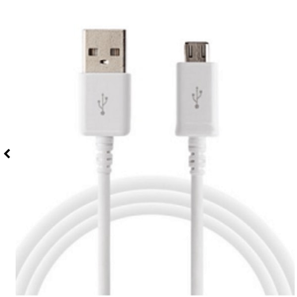 2 metrin Micro-USB-latauskaapeli Samsung / Sony / Huawei / LG / HTC / PS4 valkoinen