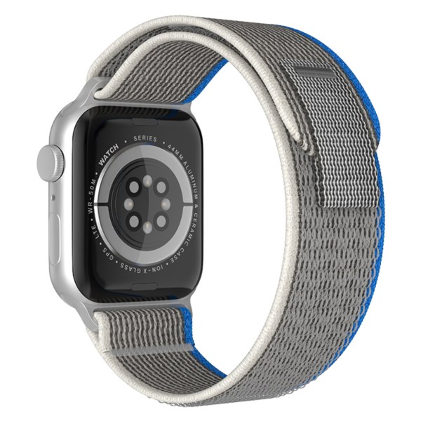 Trail-band Armband - Passar till Apple Watch 42mm/44mm/45mm/46mm/49mm - Grå/Blå Grå / Blå