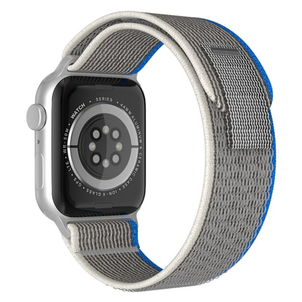 Trail-ranneke - Apple Watch 38mm/40mm/41mm - Musta/Oranssi Grå / Blå