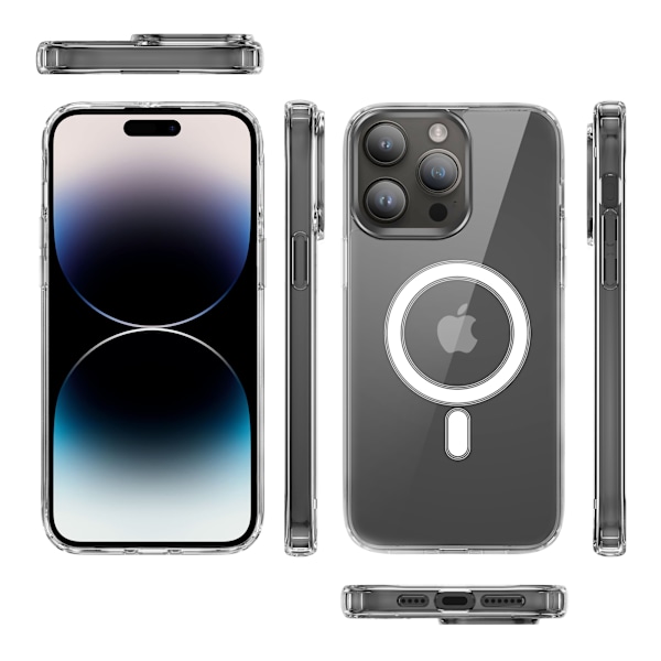 iPhone 13 Pro Max Skal MagSafe  Transparent - Perfekt skydd för fram & baksida