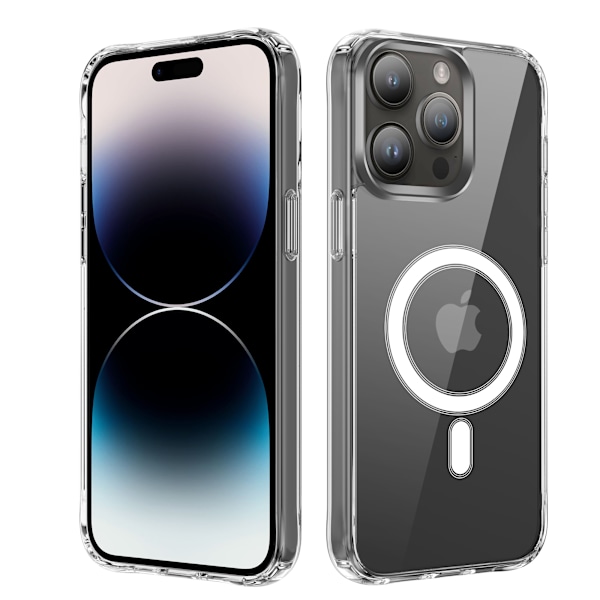 iPhone 14 PRO Skal Transparent - MagSafe - Stöttålig skydd transparent