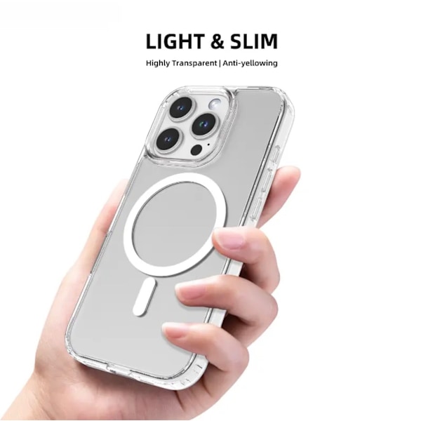 iPhone 16 Pro Max - Magsafe Clear - Transparent Stötskydd Slim Design