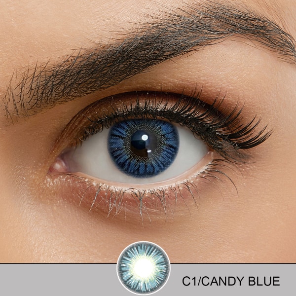 Farvede linser - Candy Series - 12 måneder - Candy Blue Candy Blue