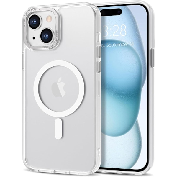 iPhone 13 Kuori - Magsafe Frosted Kuori – Valkoinen valkoinen