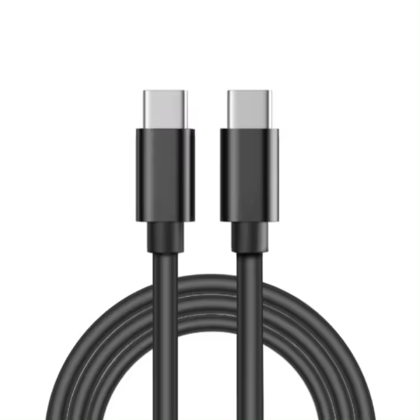 1 meter USB-C til USB-C hurtiglader til Samsung S23 – Høj kvalitet sort kabel sort