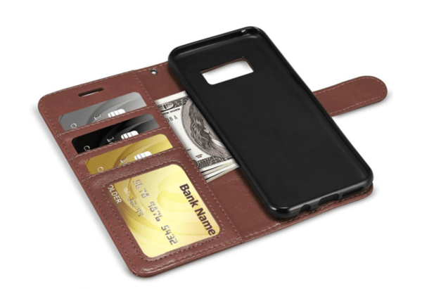 Samsung S7 EDGE Plånboksfodral i Läder (3 kort) - Brun brun