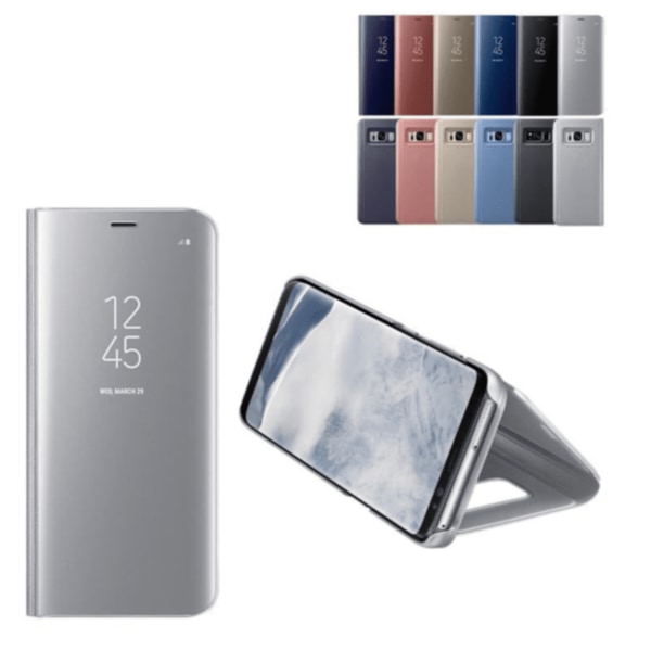 Selkeä näkymä Samsung Note 9:lle - kotelo / läppäkansi hopea
