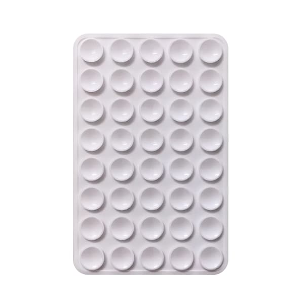 Kaksipuolinen Popsocket Universal -puhelinpidike imukupilla - Valkoinen
